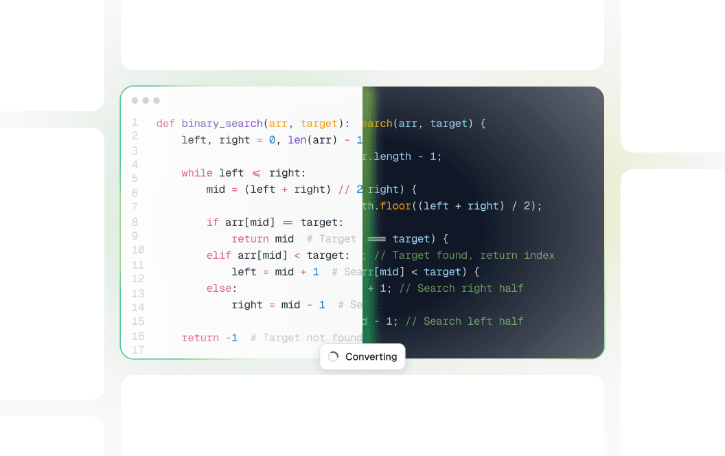 CodeConvert AI - Convert code with a click of a button