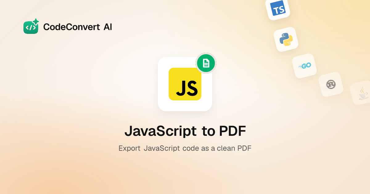 JavaScript to PDF - Export JavaScript Code with Syntax Highlighting ...